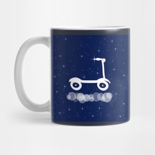 scooter, sport, walk, active lifestyle, transportation, technology, light, universe, cosmos, galaxy, shine, concept Mug